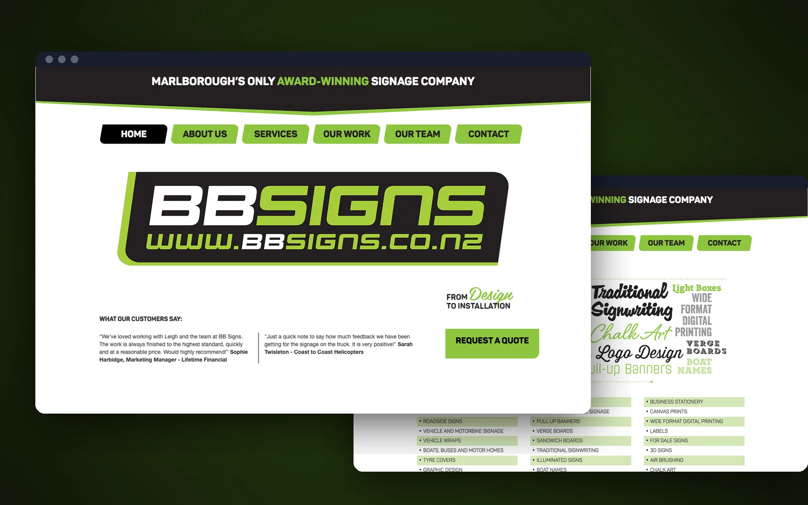 BB Signs project